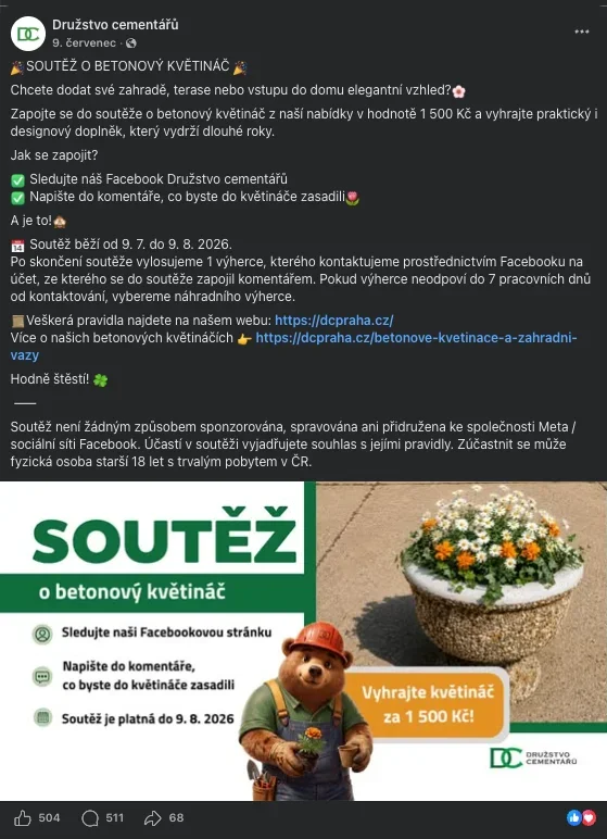 prispevek z facebooku